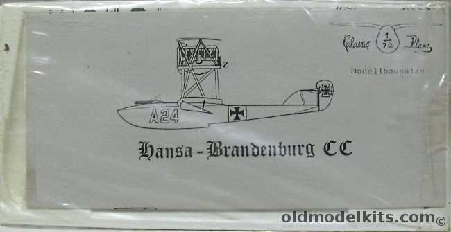 Classic Plane 1/72 Hansa-Brandenburg CC Flying Boat - Bagged plastic model kit